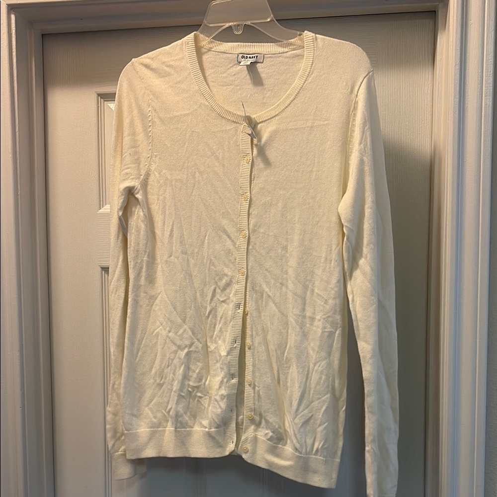 Old Navy Cream Cardigan Sweater